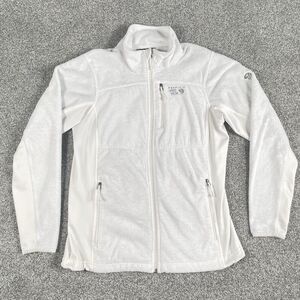 Mountain Hardwear Fleece Full Zip Jacket Women's Outdoor White Size MEDIUM